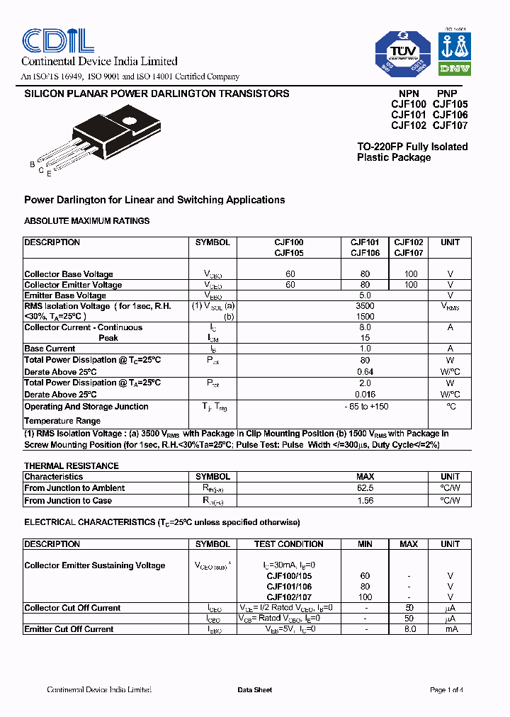 CJF100_634619.PDF Datasheet