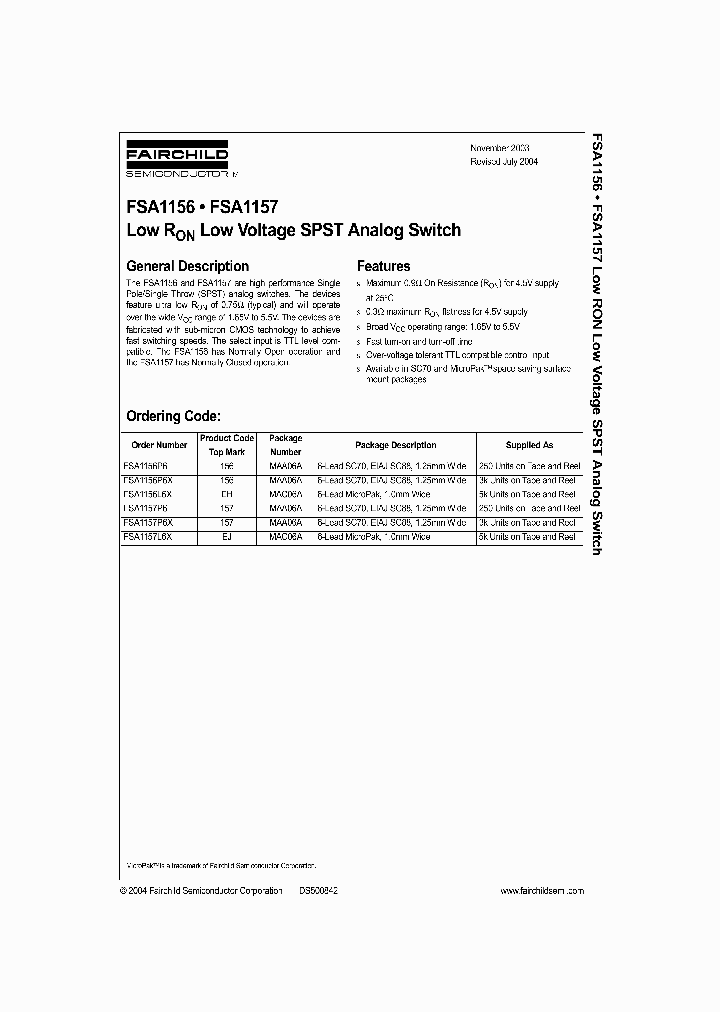 FSA1156L6X_137474.PDF Datasheet