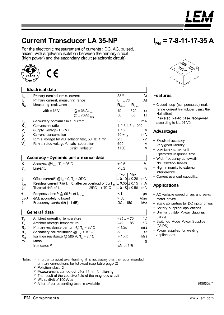 LA35-NP_700941.PDF Datasheet