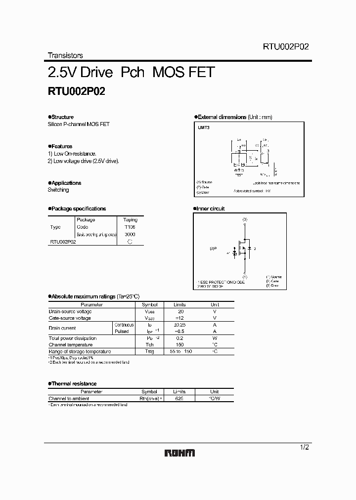 RTU002P02_645020.PDF Datasheet