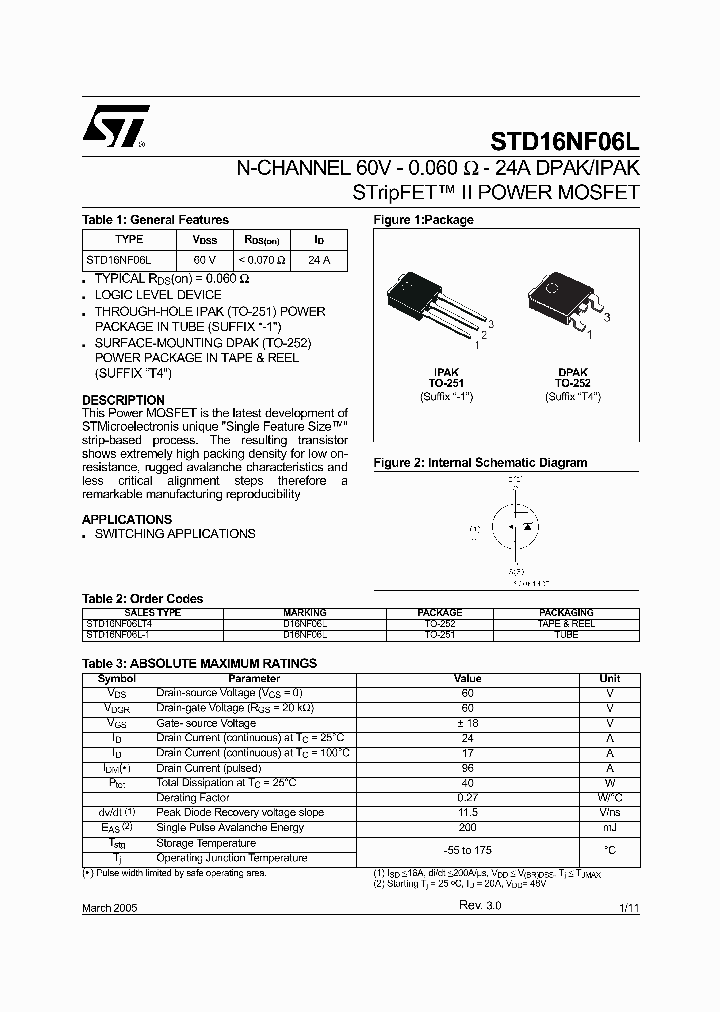 STD16NF06L_699356.PDF Datasheet