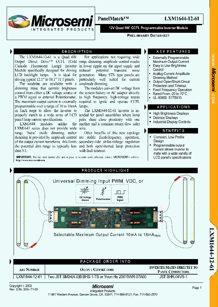 LXM1644-12-61_1021595.PDF Datasheet