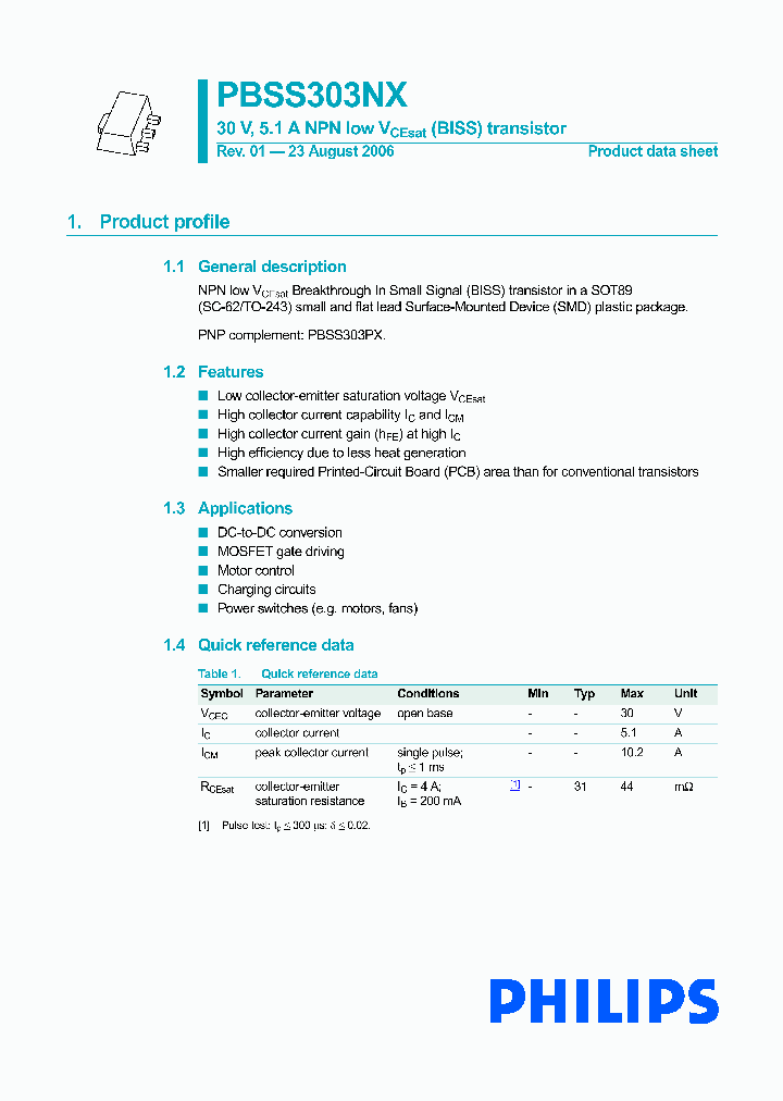 PBSS303NX_711508.PDF Datasheet