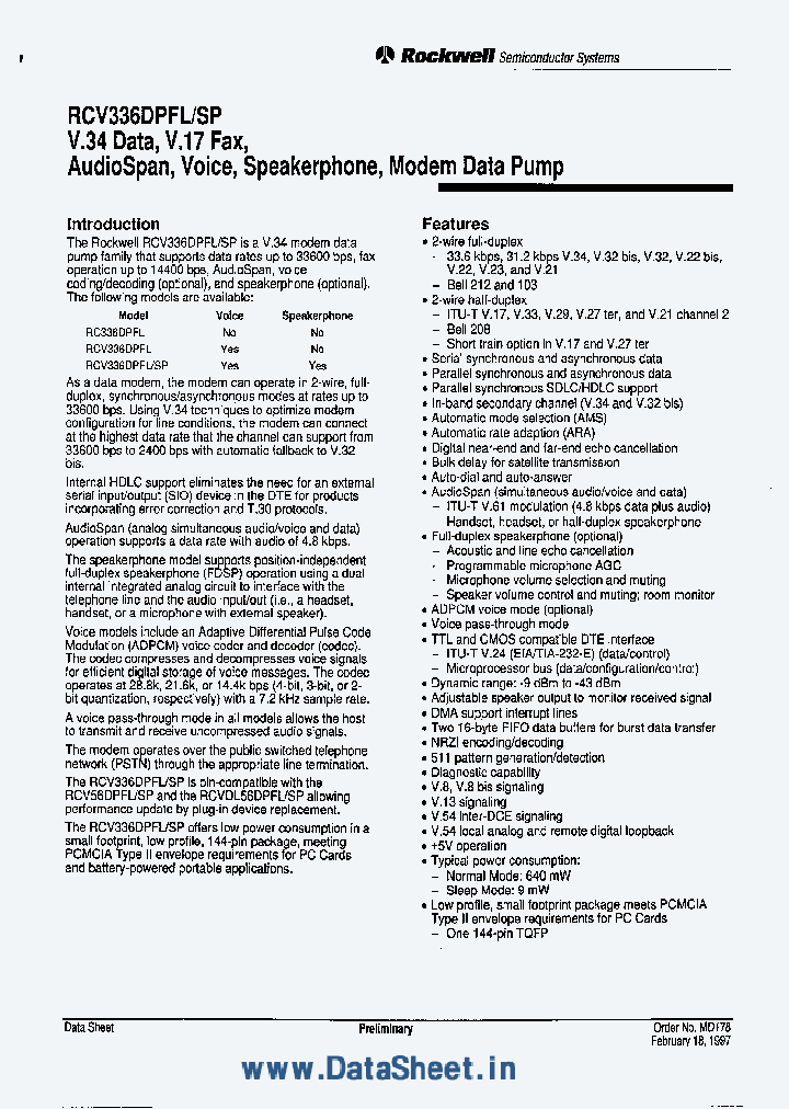 RCV336DPFL_944615.PDF Datasheet