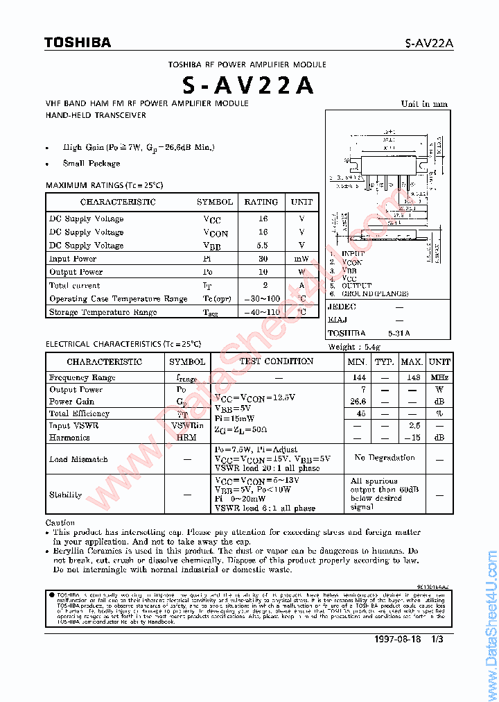 S-AV22A_907572.PDF Datasheet