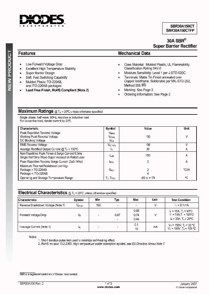 SBR30A150CT_1019549.PDF Datasheet