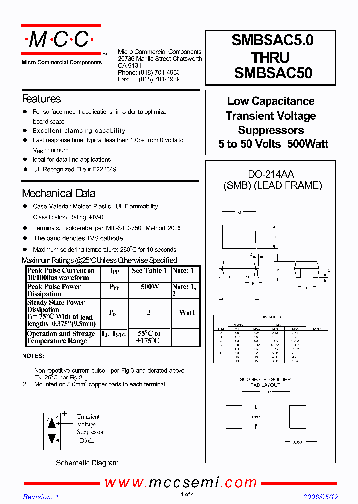 SMBSAC50_934309.PDF Datasheet