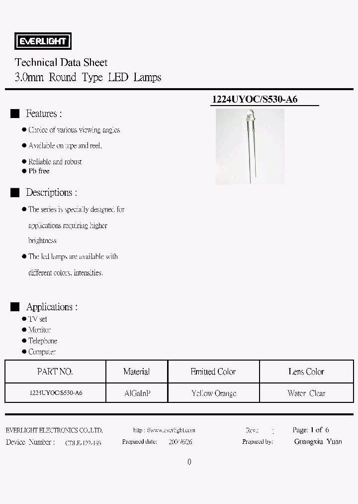 1224UYOC-S530-A6_1163434.PDF Datasheet