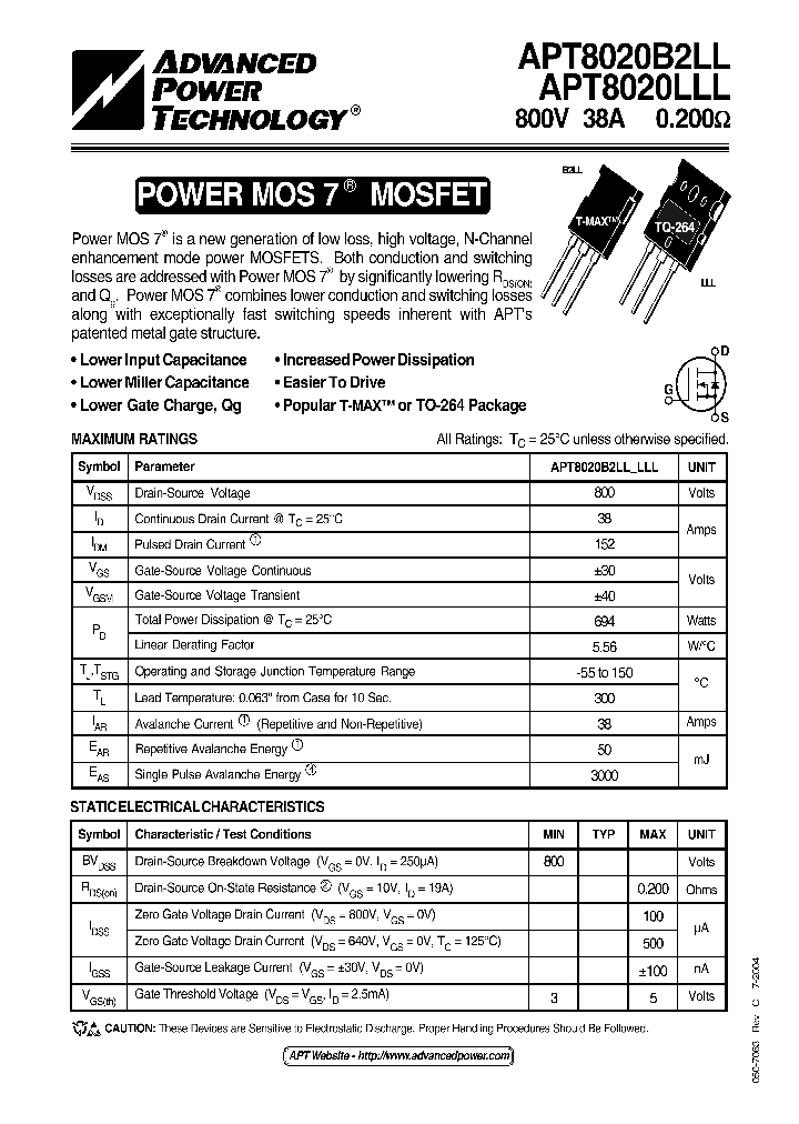 APT8020LLL_1211947.PDF Datasheet