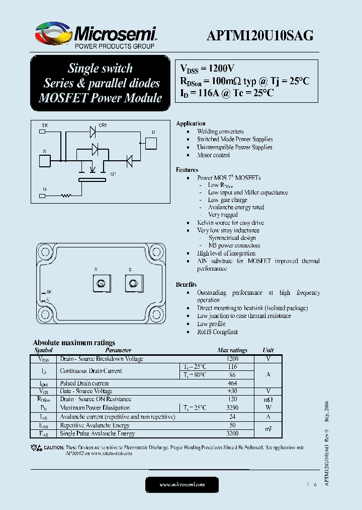 APTM120U10SAG_1212627.PDF Datasheet