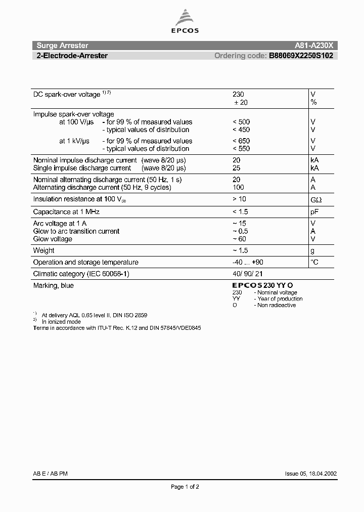 B88069X2250S102_1216507.PDF Datasheet