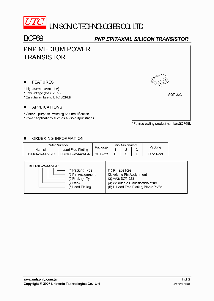 BCP69_1051750.PDF Datasheet