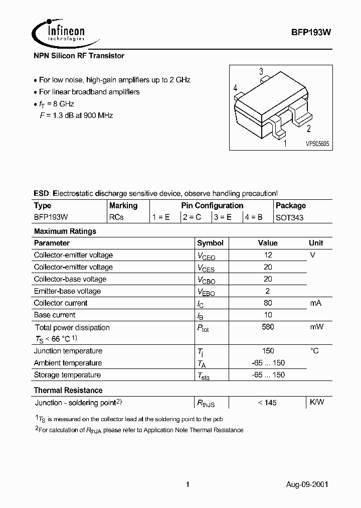 BFP193W_1219191.PDF Datasheet