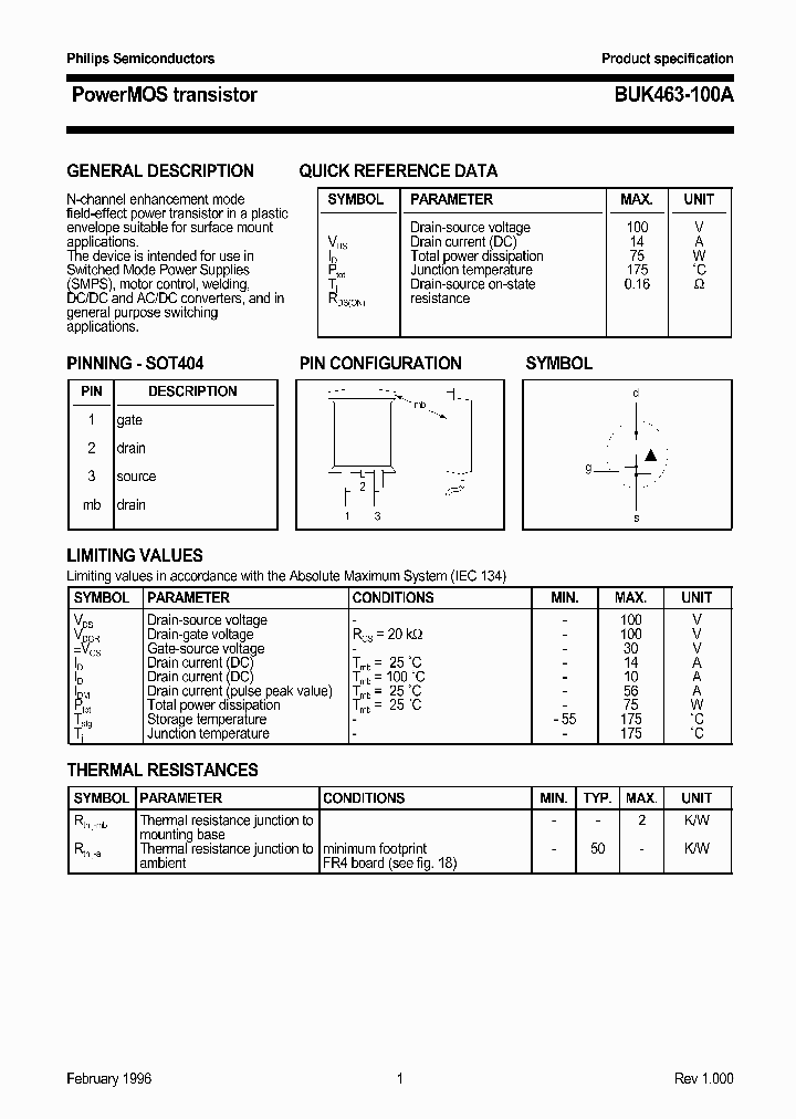 BUK463-100A_1060517.PDF Datasheet