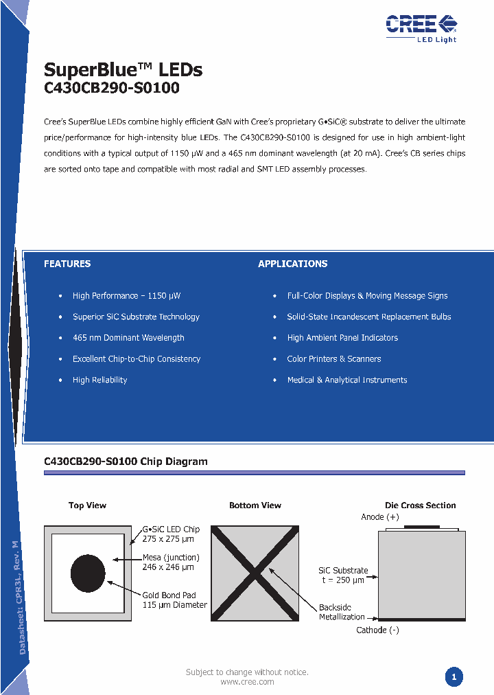 C430CB290-S0100_1223324.PDF Datasheet