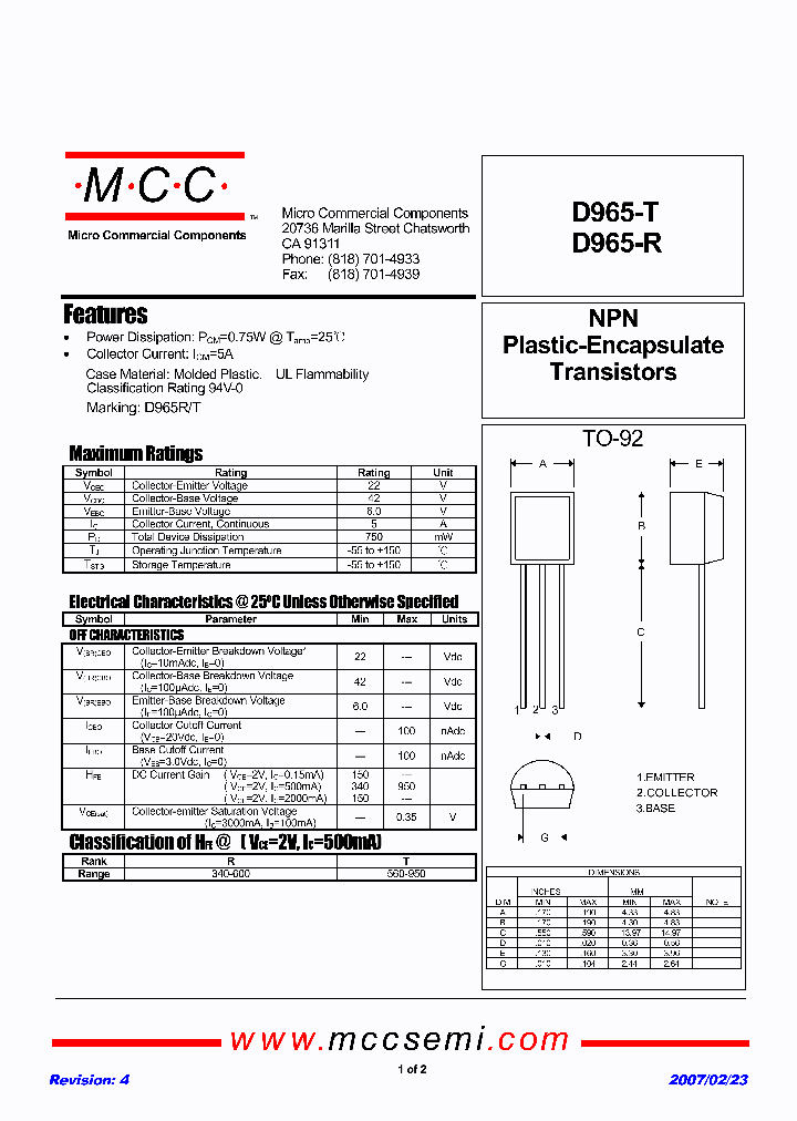 D965-T_1231317.PDF Datasheet