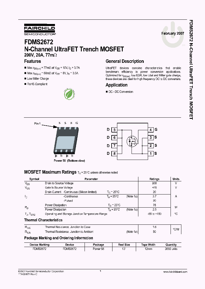 FDMS2672_1239501.PDF Datasheet