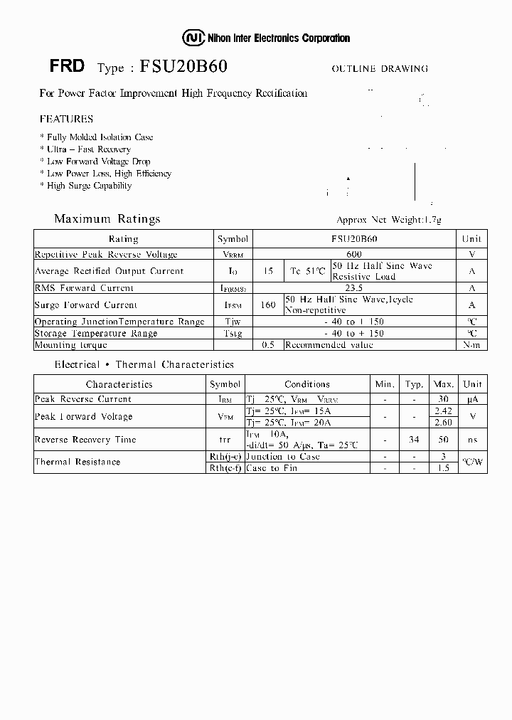 FST20B60_1033790.PDF Datasheet