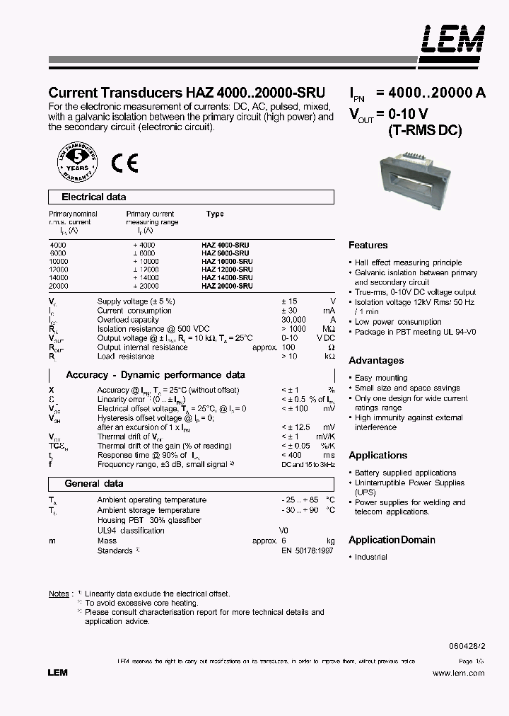 HAZ12000-SRU_1134060.PDF Datasheet