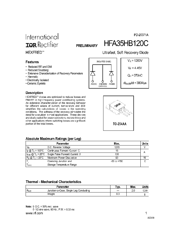 HFA35HB120C_1249245.PDF Datasheet