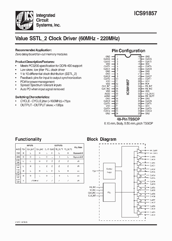 ICS91857_867102.PDF Datasheet