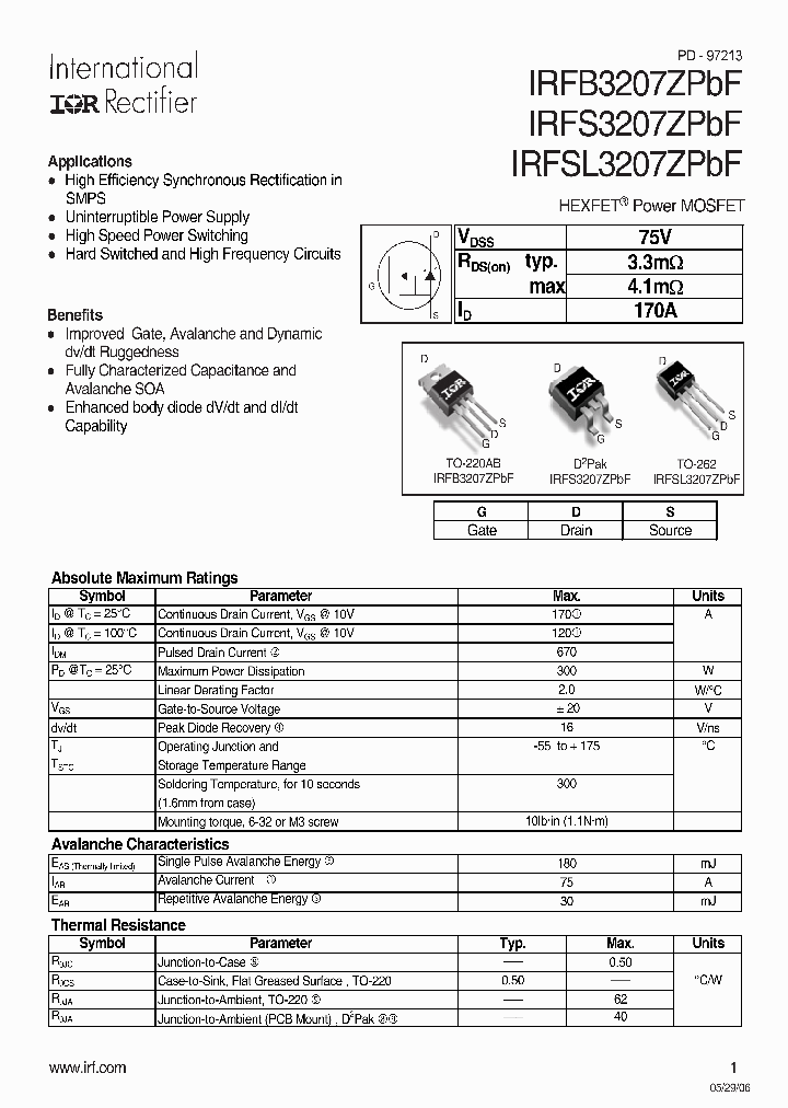 IRFS3207ZPBF_605732.PDF Datasheet