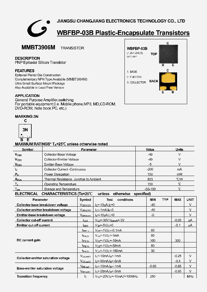 MMBT3906M_1281325.PDF Datasheet