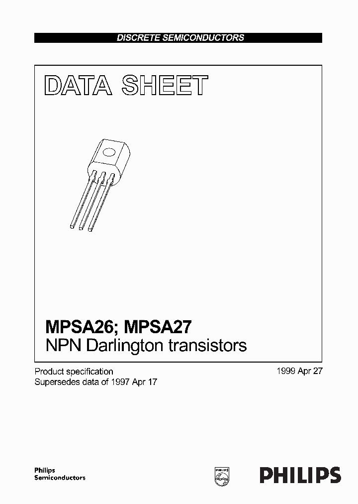 MPSA27_1282786.PDF Datasheet Download --- IC-ON-LINE