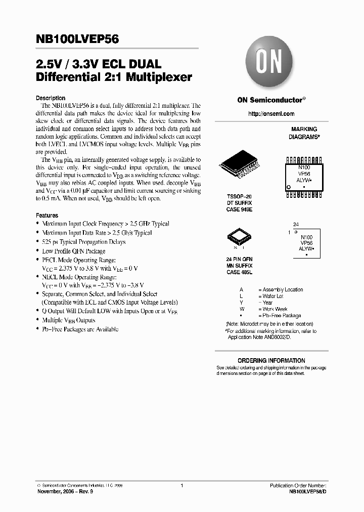 NB100LVEP56DTG_755663.PDF Datasheet