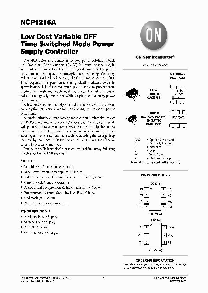 NCP1215ASNT1_707302.PDF Datasheet