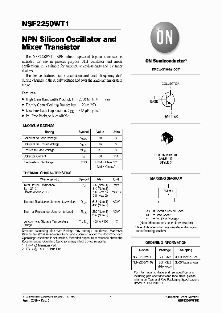 NSF2250WT1_1119146.PDF Datasheet