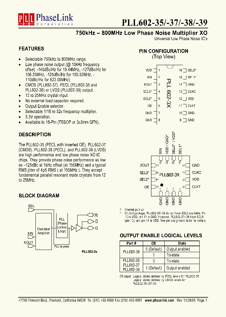 PLL602-39QILR_1296535.PDF Datasheet