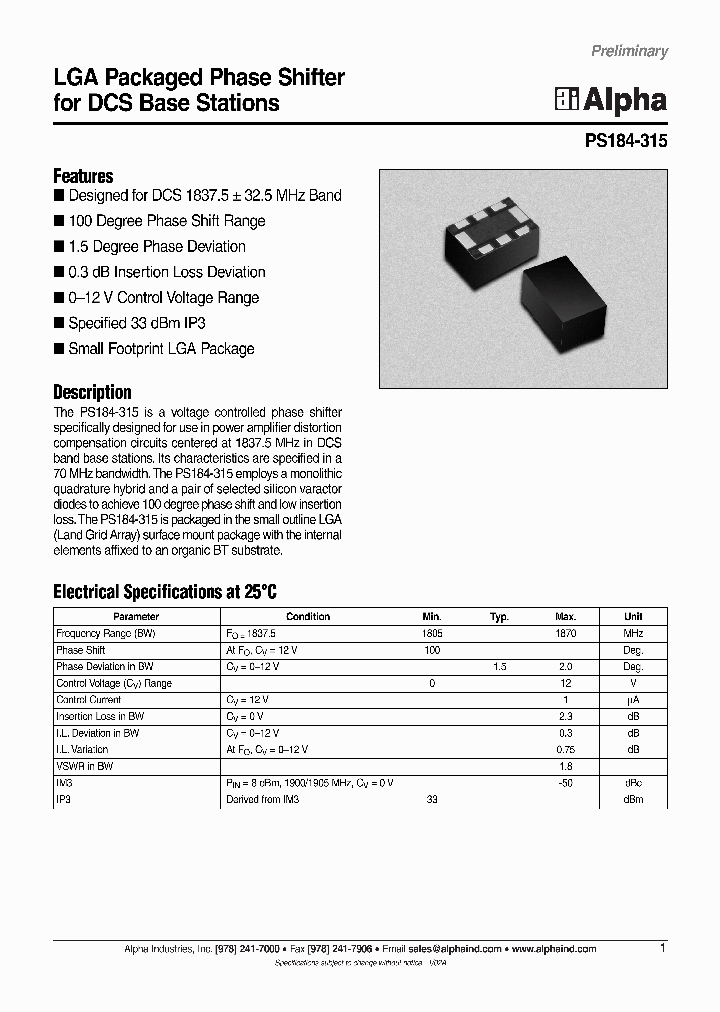 PS184-315_1139638.PDF Datasheet