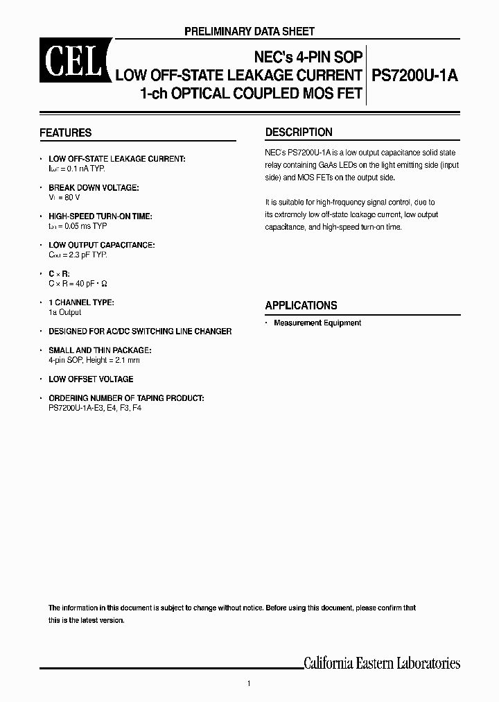 PS7200U-1A-F4_1297683.PDF Datasheet