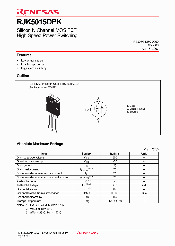 RJK5015DPK-00-T0_1301917.PDF Datasheet