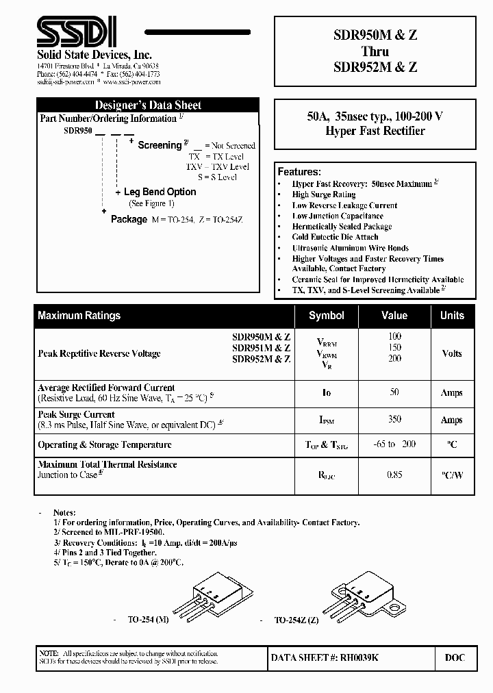 SDR952M_1159417.PDF Datasheet