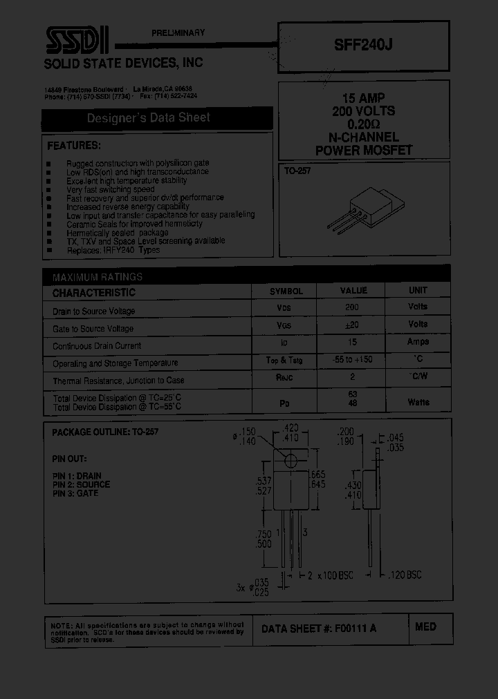 SFF240J_1307465.PDF Datasheet