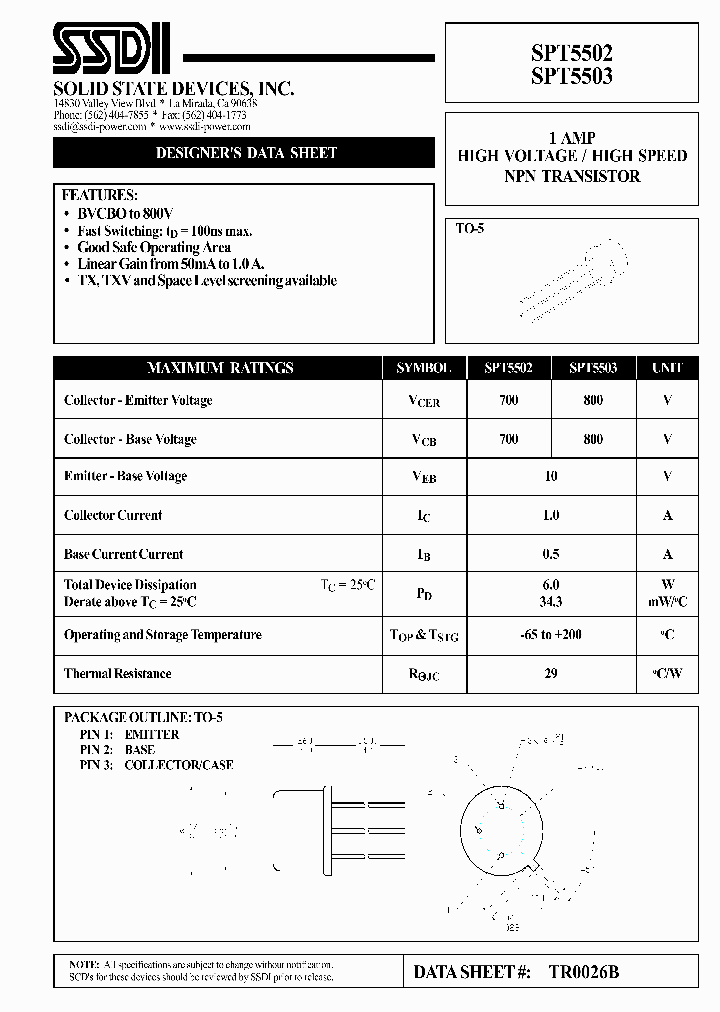 SPT5502_1037012.PDF Datasheet