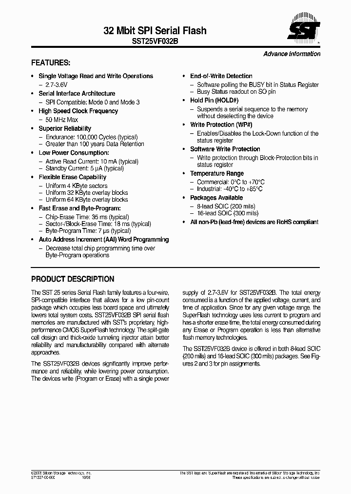 SST25VF032B_1179241.PDF Datasheet