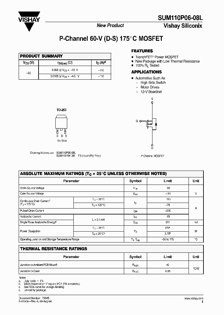 SUM110P06-08L_1058662.PDF Datasheet