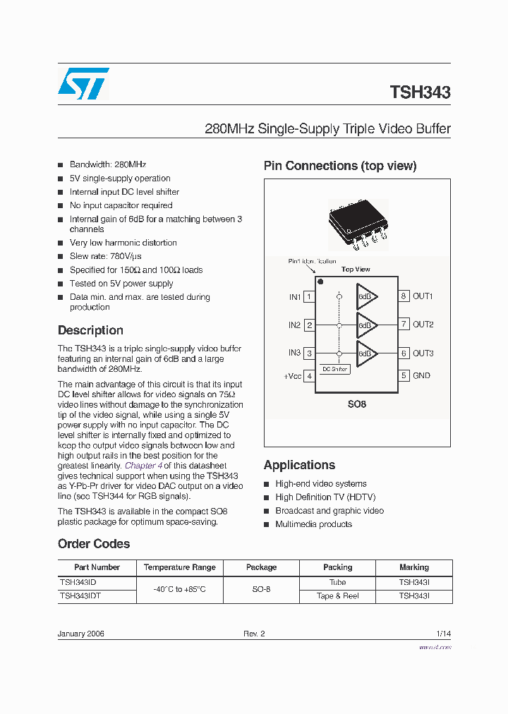 TSH343IDT_1329410.PDF Datasheet