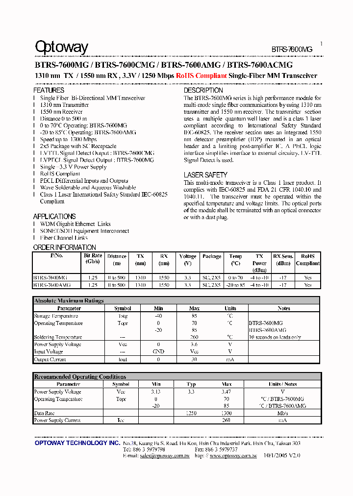 BTRS-7600MG_4119430.PDF Datasheet