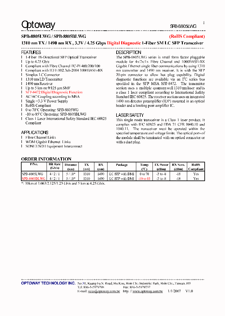 SPB-8805LWG_4117433.PDF Datasheet