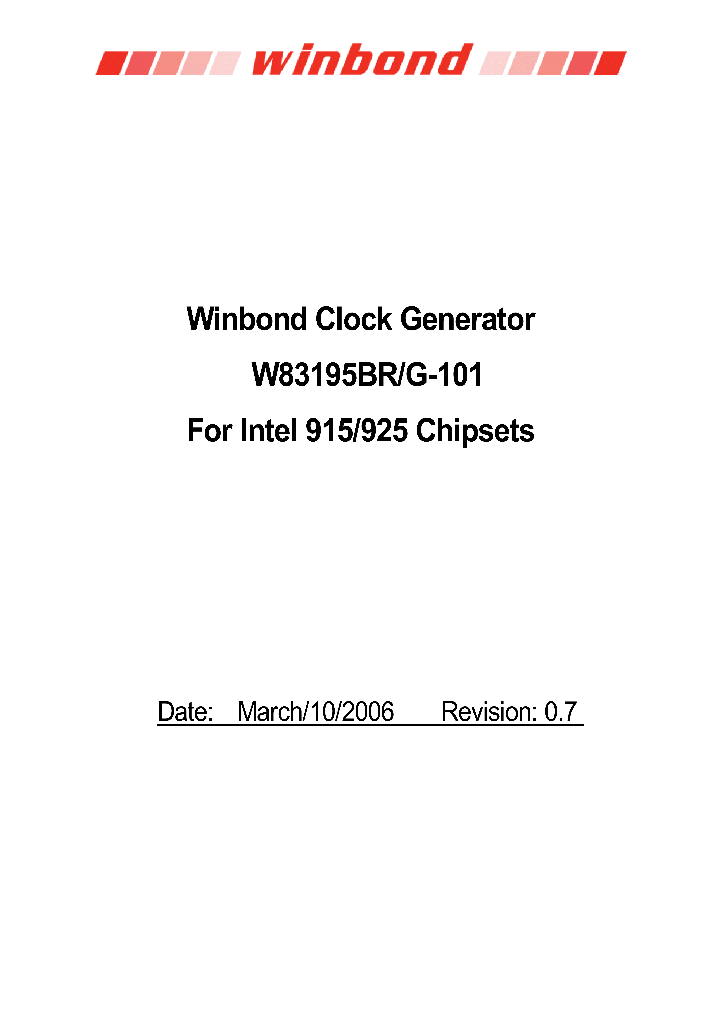 W83195BG-101_4107454.PDF Datasheet