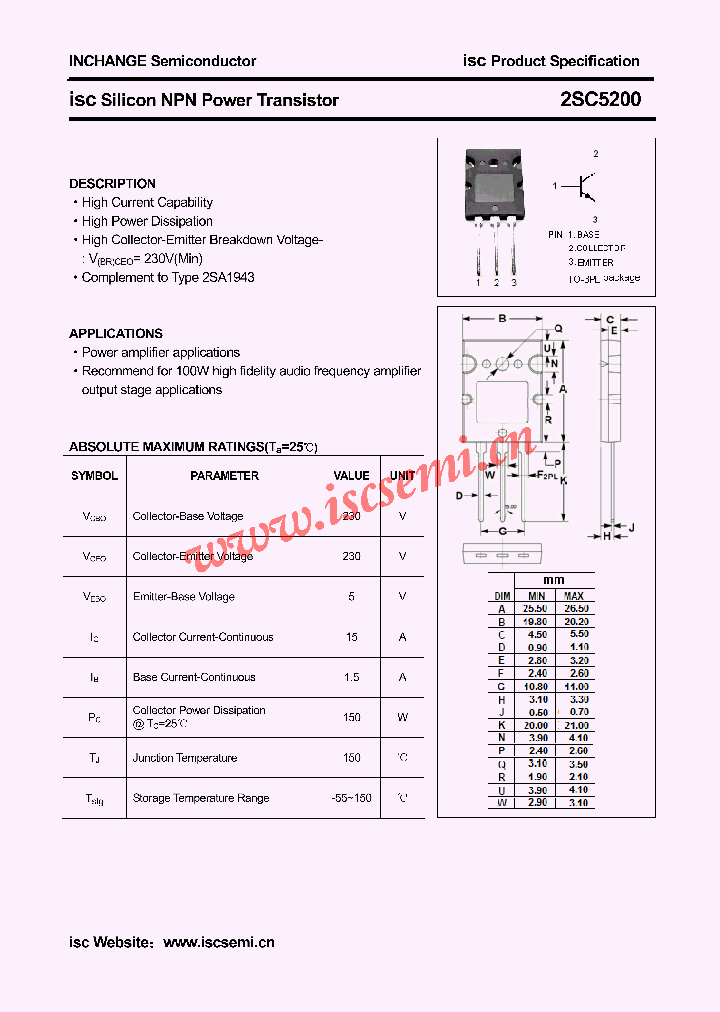 2SC5200_4353243.PDF Datasheet