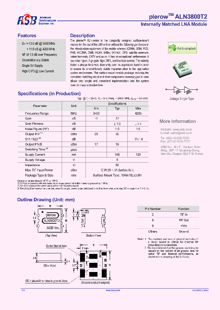 ALN3800T2_4456520.PDF Datasheet