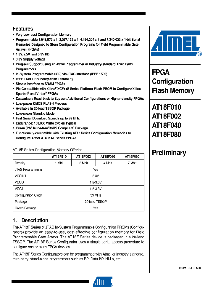 AT18F010-30XU_4876576.PDF Datasheet