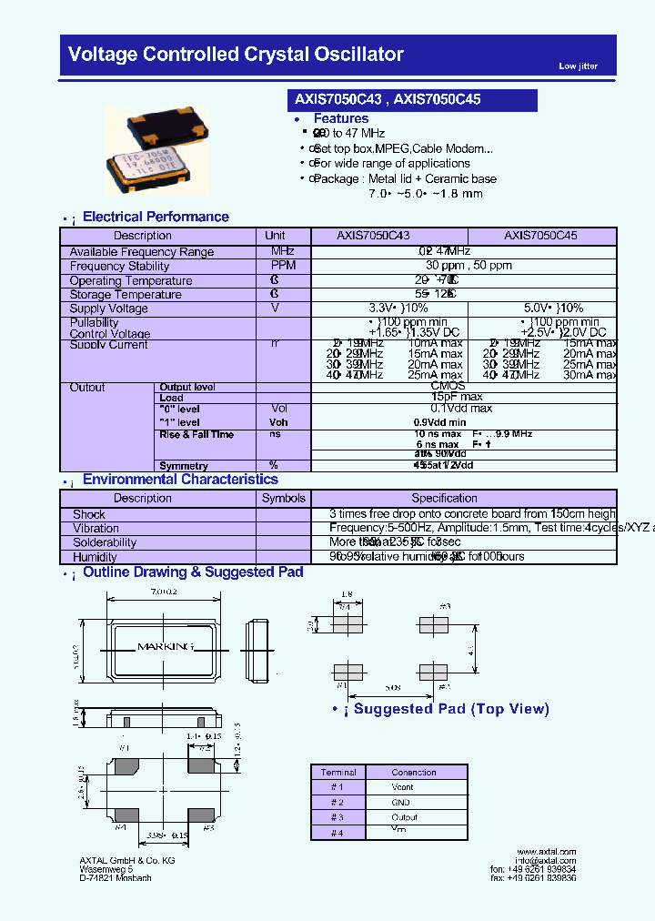 AXIS7050C43_4202970.PDF Datasheet