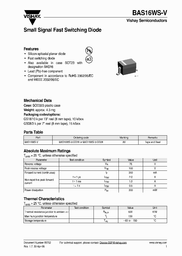 BAS16WS-V-GS08_4626150.PDF Datasheet