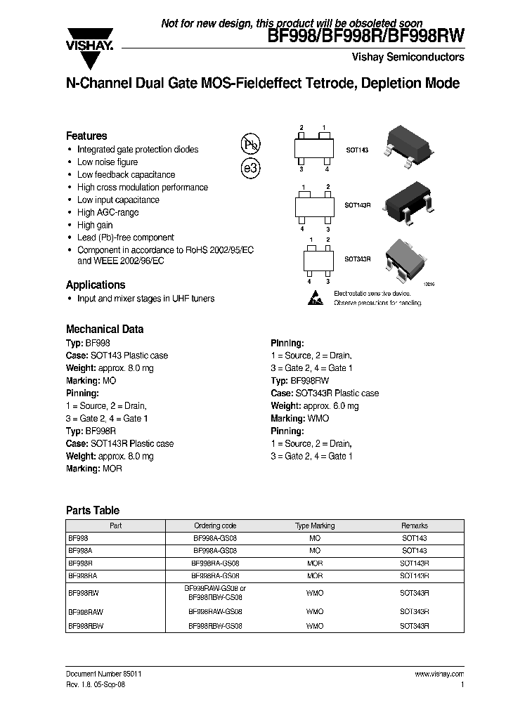 BF998RAW-GS08_4402308.PDF Datasheet